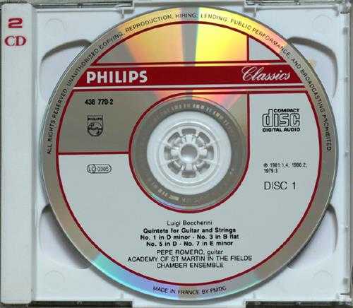【古典音乐】佩佩·罗梅罗《博凯里尼·吉他五重奏》2CD.1993[FLAC+CUE/整轨]