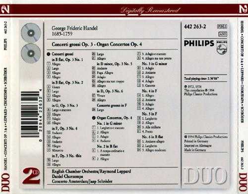【古典音乐】亨德尔《大协奏曲·管风琴协奏曲》2CD.1994[FLAC+CUE整轨]