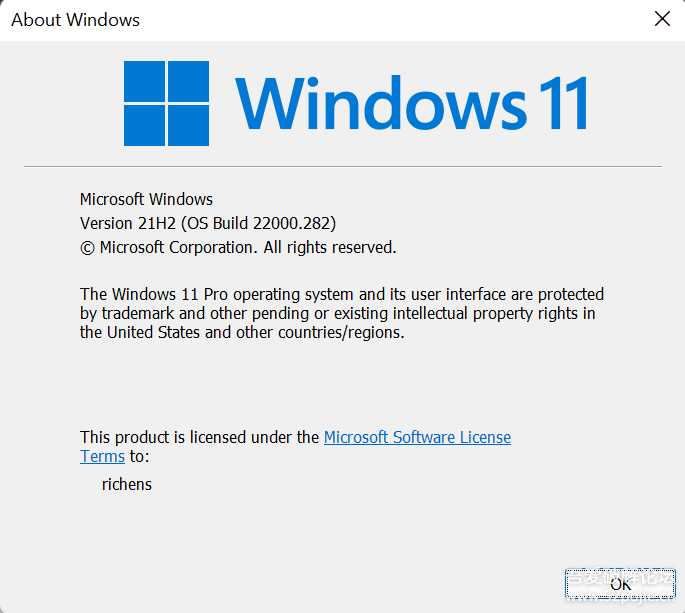 Windows 11 21H2 Build 22000.282（最新内测版，可安装安卓APP）